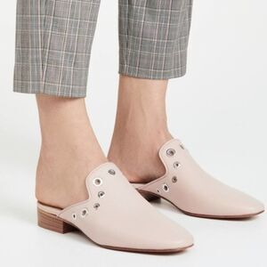 RAG & BONE Luis Nude Pink Leather Mules 